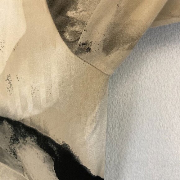 Clara Sun Woo Asymmetrical Ruffle Tunic Top Womens Small Stretch Abstract Shirt - Picture 6 of 12